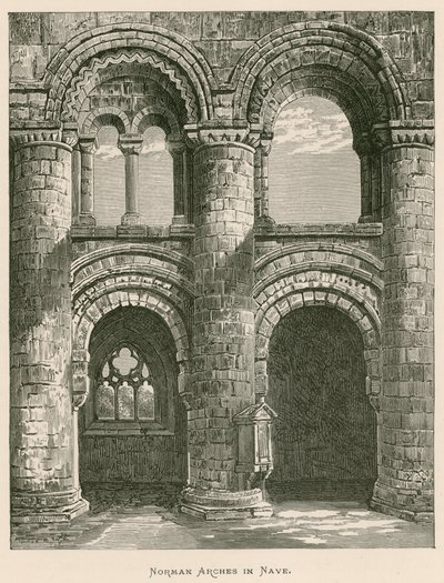 Abadía de Jedburgh, Arcos Normandos en la Nave de Alexander Francis Lydon